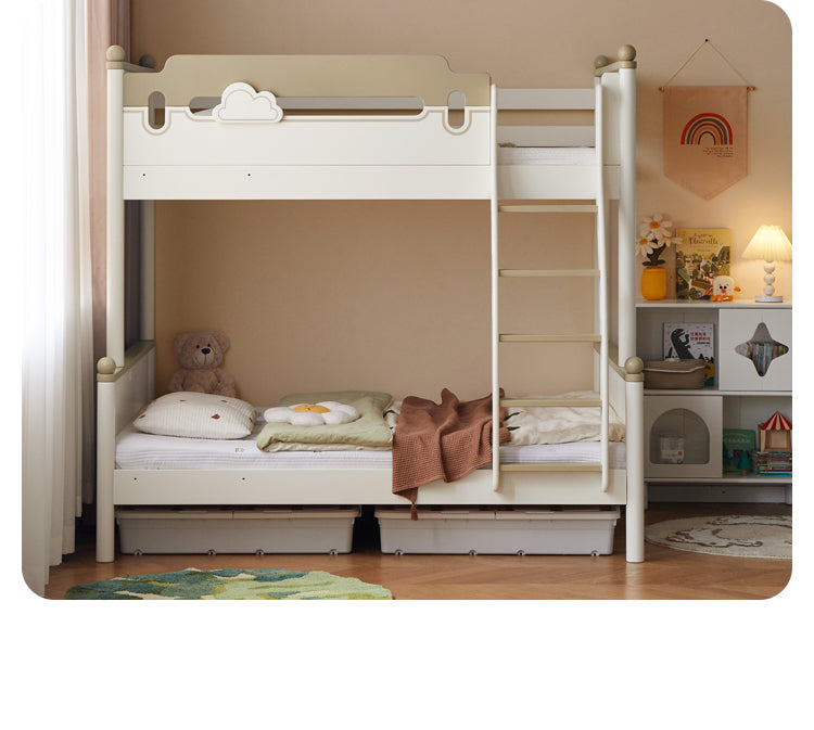 Beech solid wood children's bunk bed