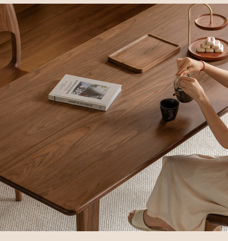 Black Walnut, Ash Large Dining Long Table