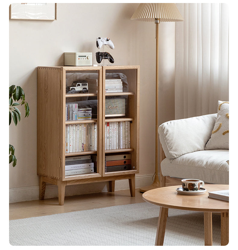 Ash solid wood storage side cabinet