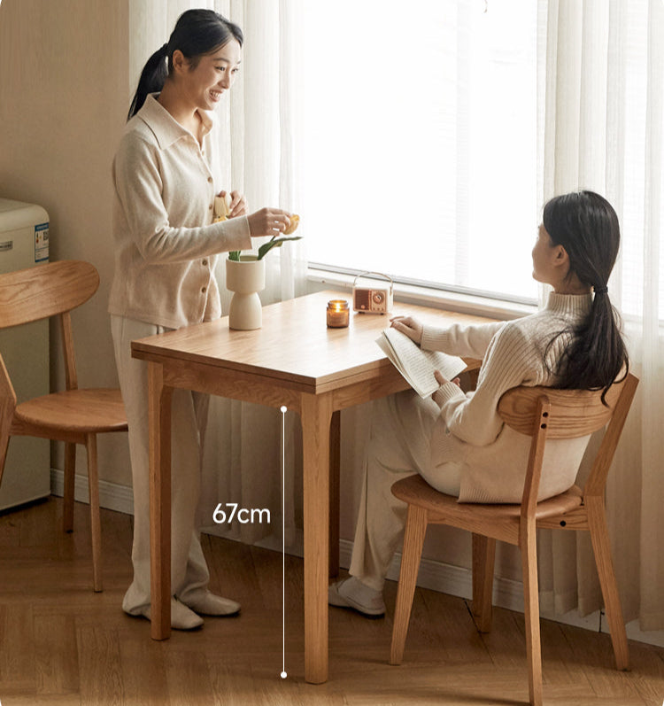 Oak Solid Wood Folding Dining Table