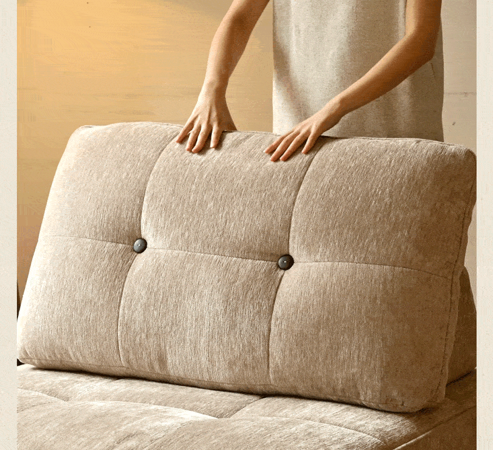4-in-1 Convertible Ottoman Sofa Bed with Tufted Cushion
