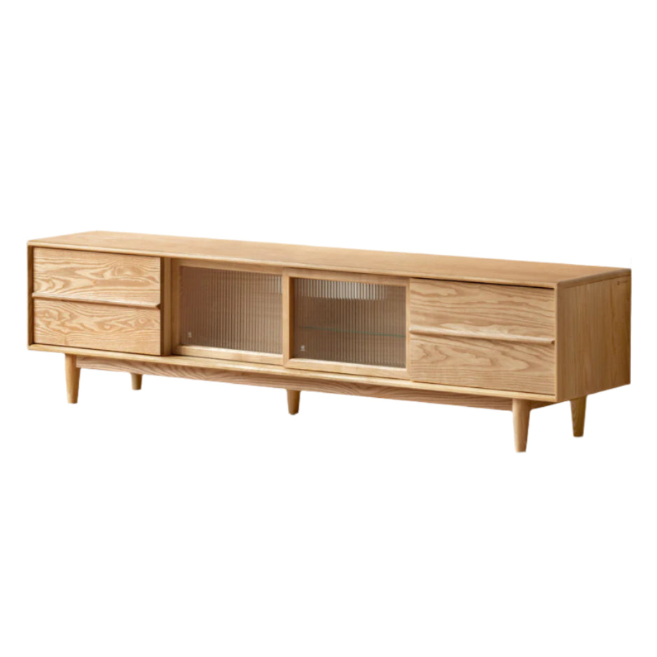 Ash Solid Wood Modern Style TV Stand.