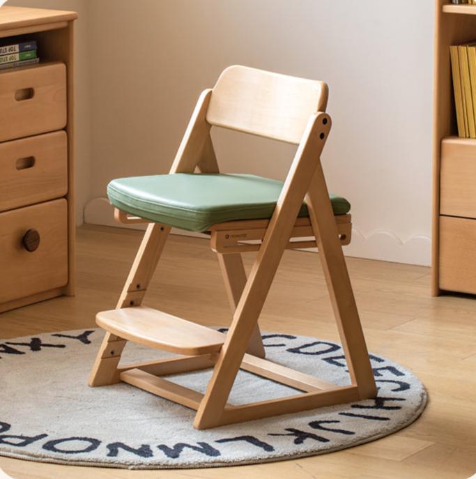 Beech Solid Wood Kid's Adjustable Elevating Chair