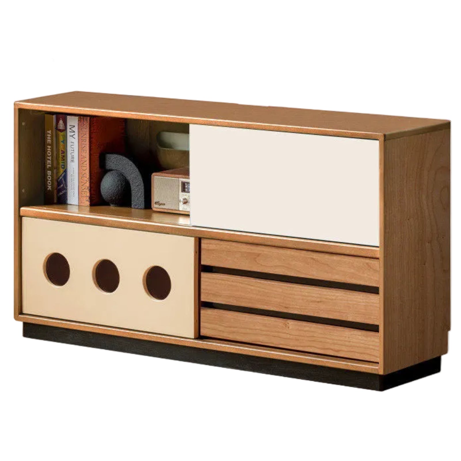 Tulipwood , Cherry Solid Wood Antique Style TV Cabinet.