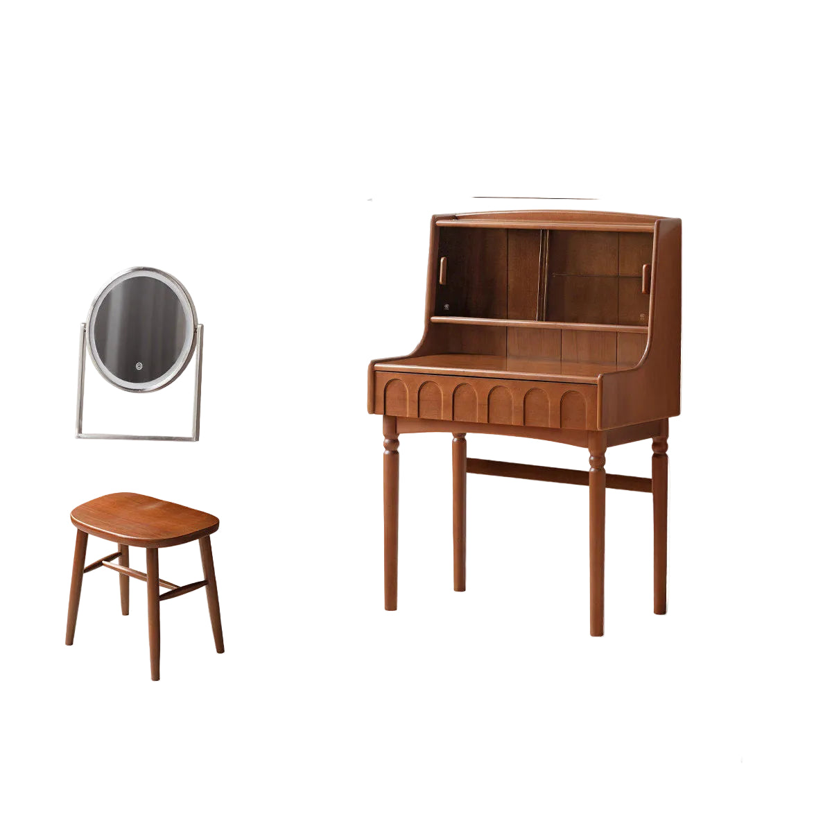 Poplar Solid Wood Multifunctional Vanity Table.