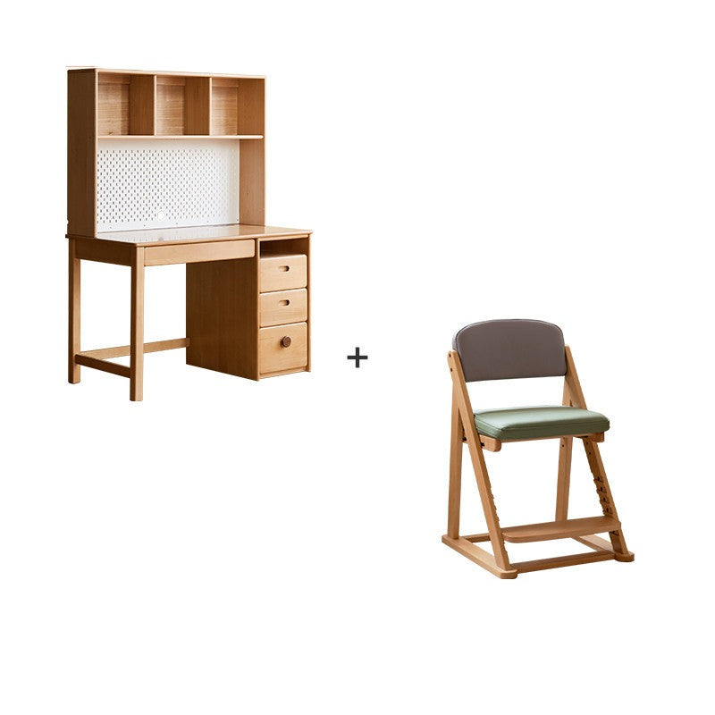 Combination simple children's desk Beech solid wood"
