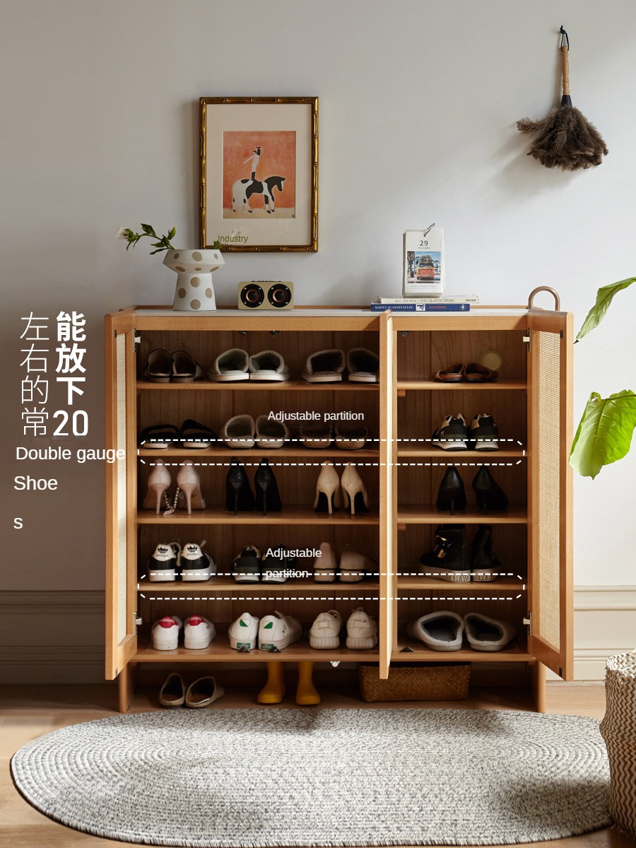 Black wood discount shoe rack