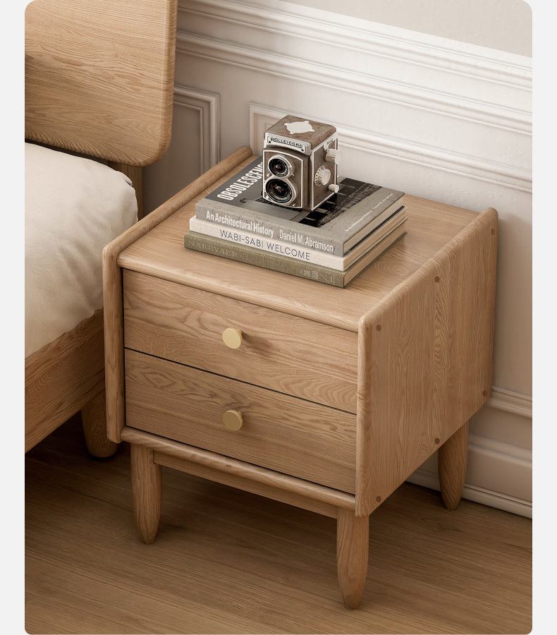 Ash Solid Wooden nightstand-