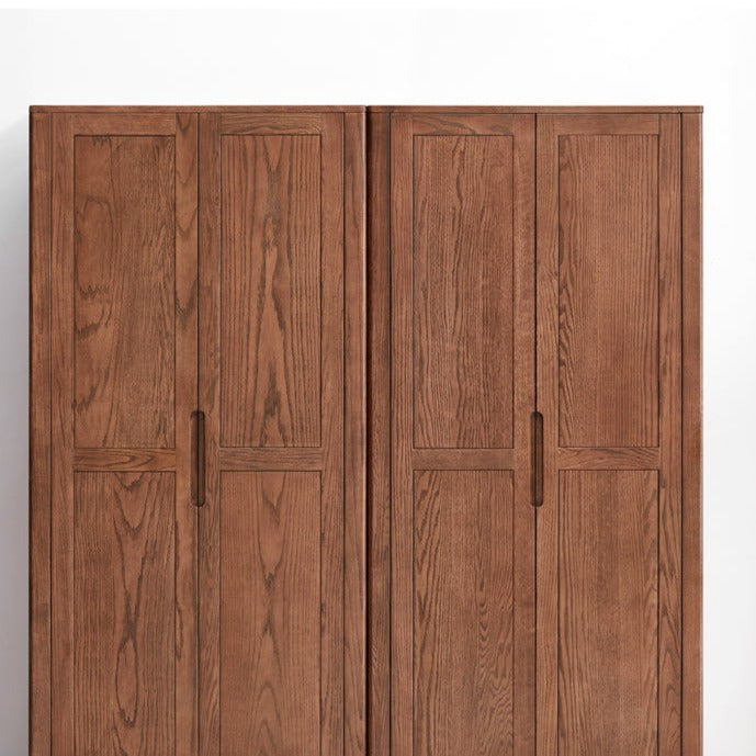 Walnut color Wardrobe Oak Solid Wood"