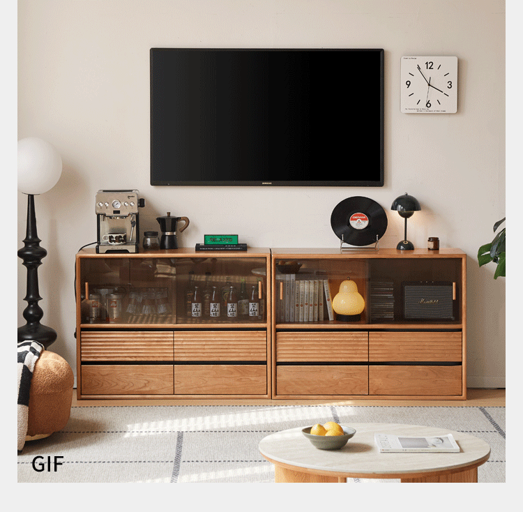 Cherry Solid Wood Floor Standing Bookcase