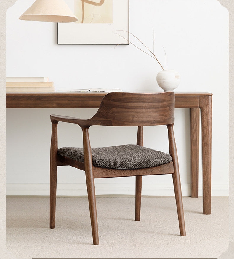 Ash Solid Wood Makeup Chair Dining Chair