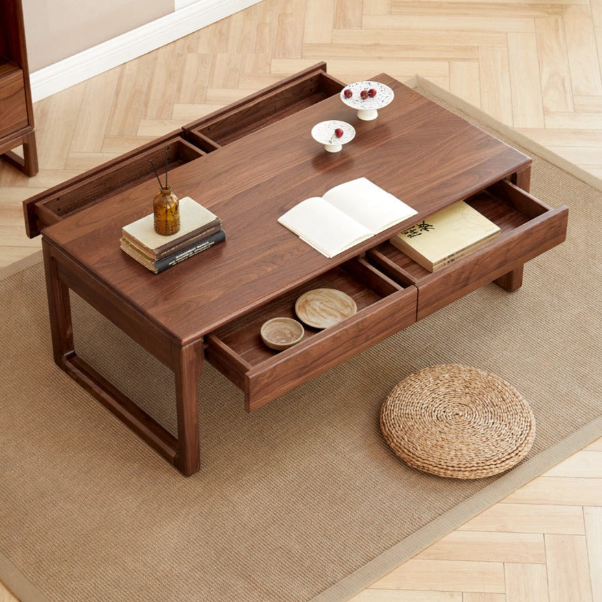 Black Walnut Solid Wood Tea Table"