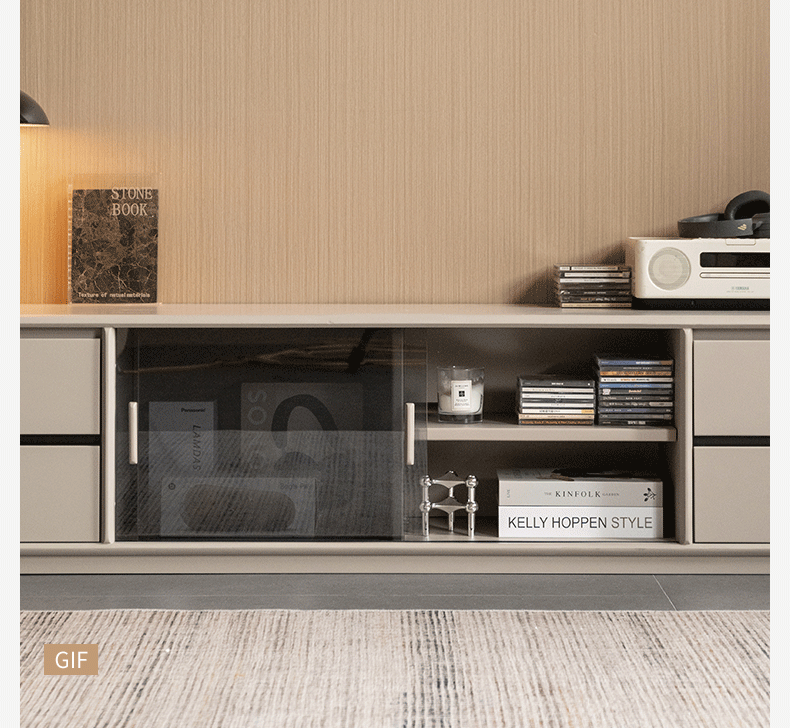 Tulipwood Solid Wood Modern Minimalist Floor Standing TV Stand