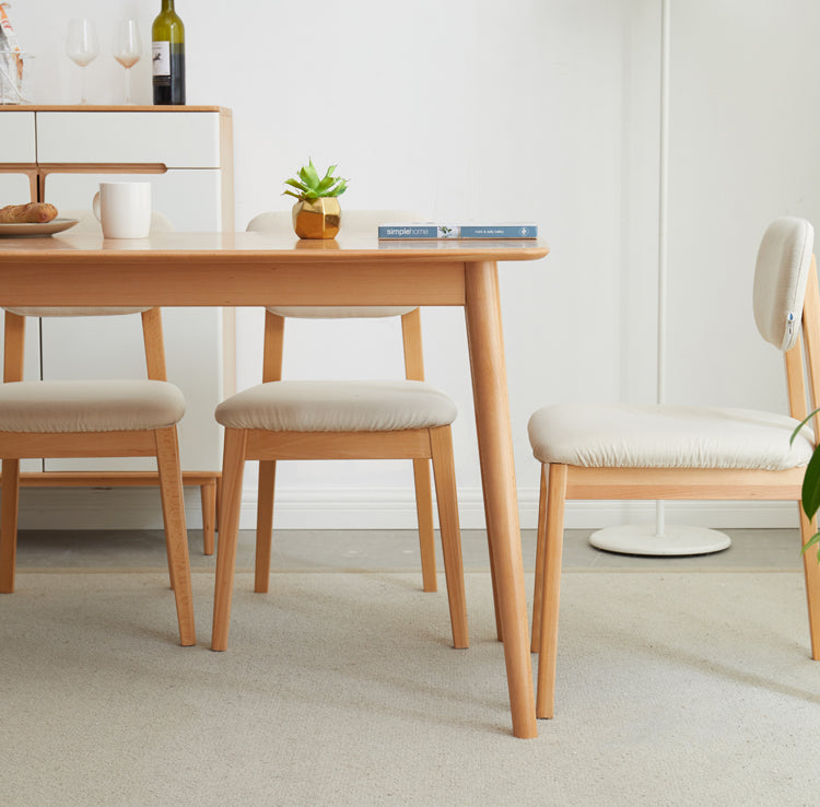 Beech solid wood dining table