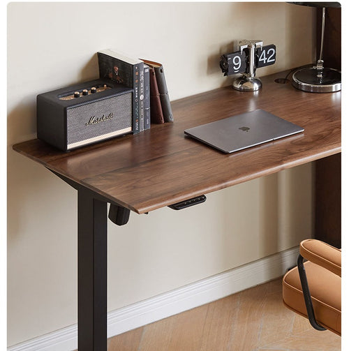Intelligent Electric Elevating Table Black Walnut Desk Adjustable ...