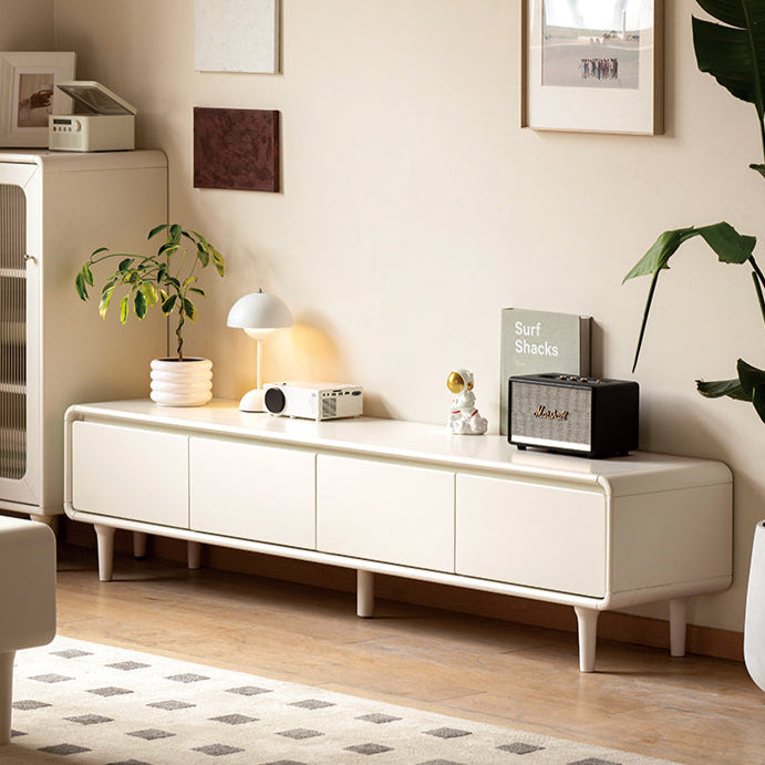 Poplar Solid Wood French Cream Style TV Cabinet