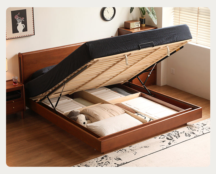 Poplar Solid Wood Box Storage Bed