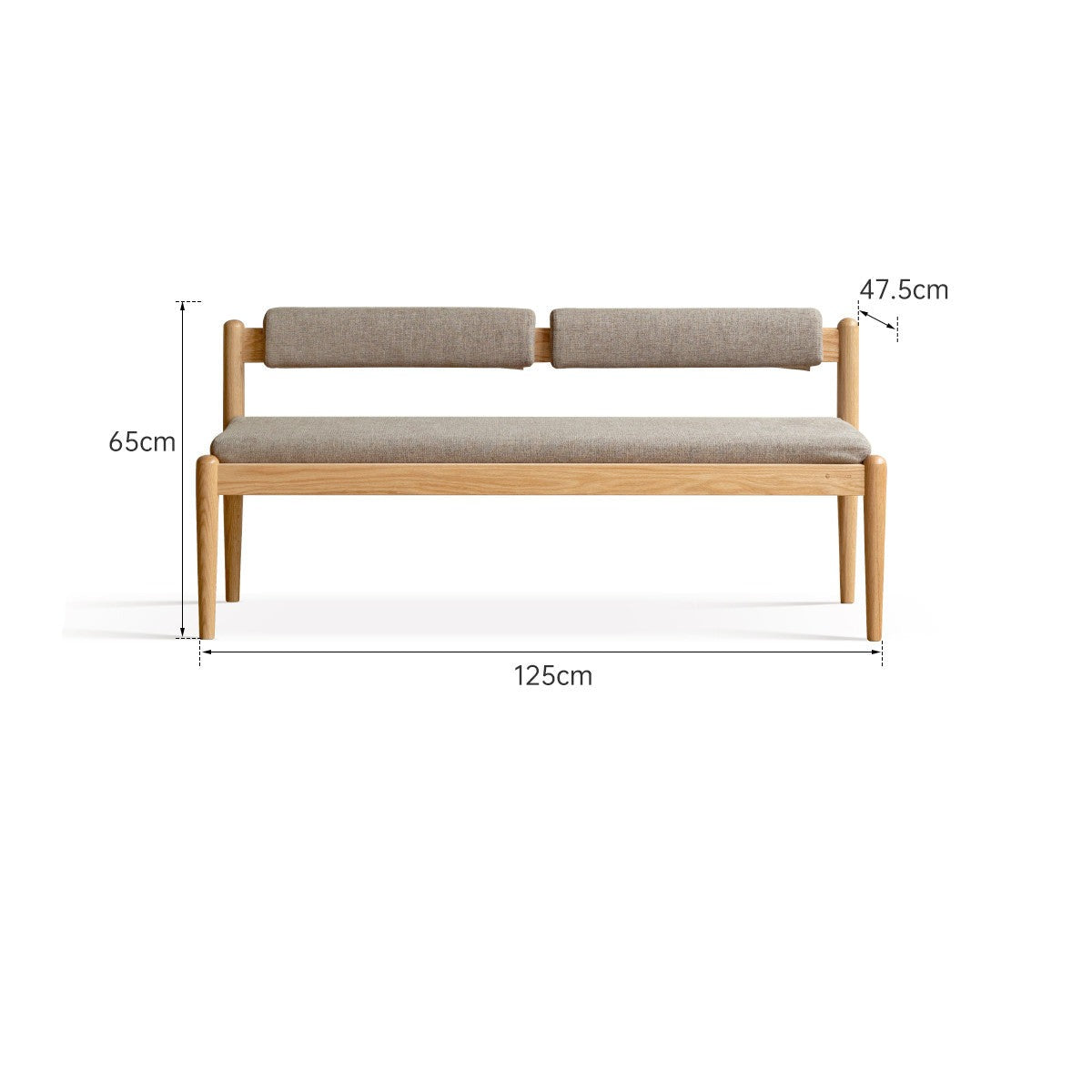 Soft bench Oak solid wood+