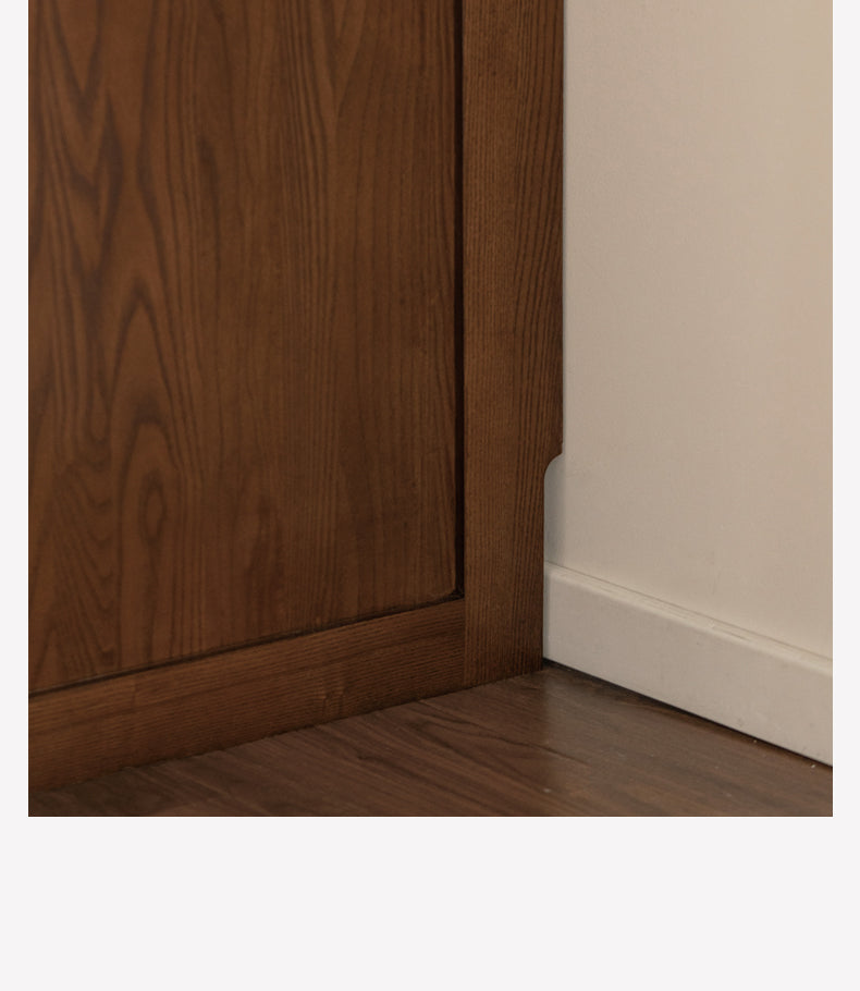 White Ash, Ash, Oak Solid Wood Wardrobe With Sliding Doors