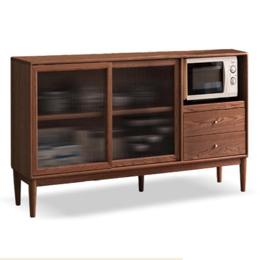 Ash solid wood sideboard high wine cabinet buffet-