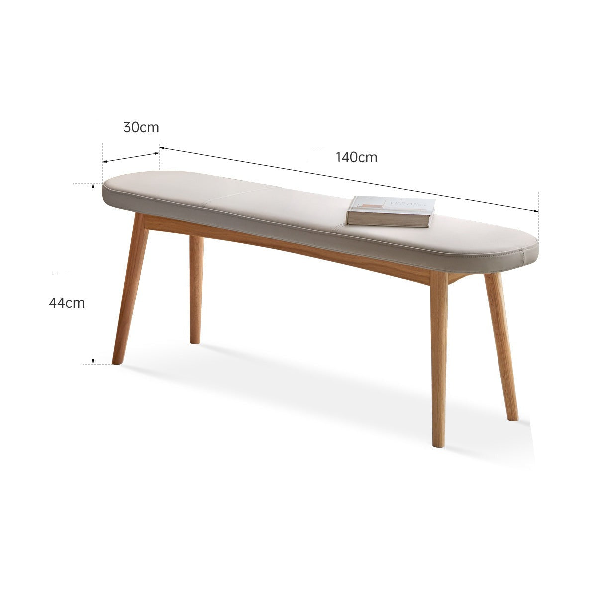 Oak, Black walnut, Ash, Cherry wood solid wood Simple Bench: