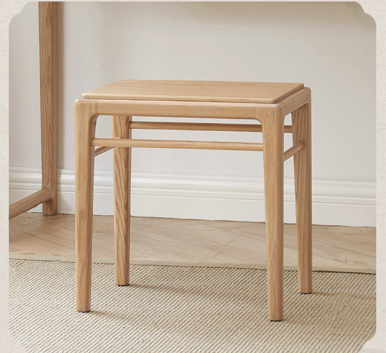 Ash Solid Wood Light Luxury Modern Makeup Stool
