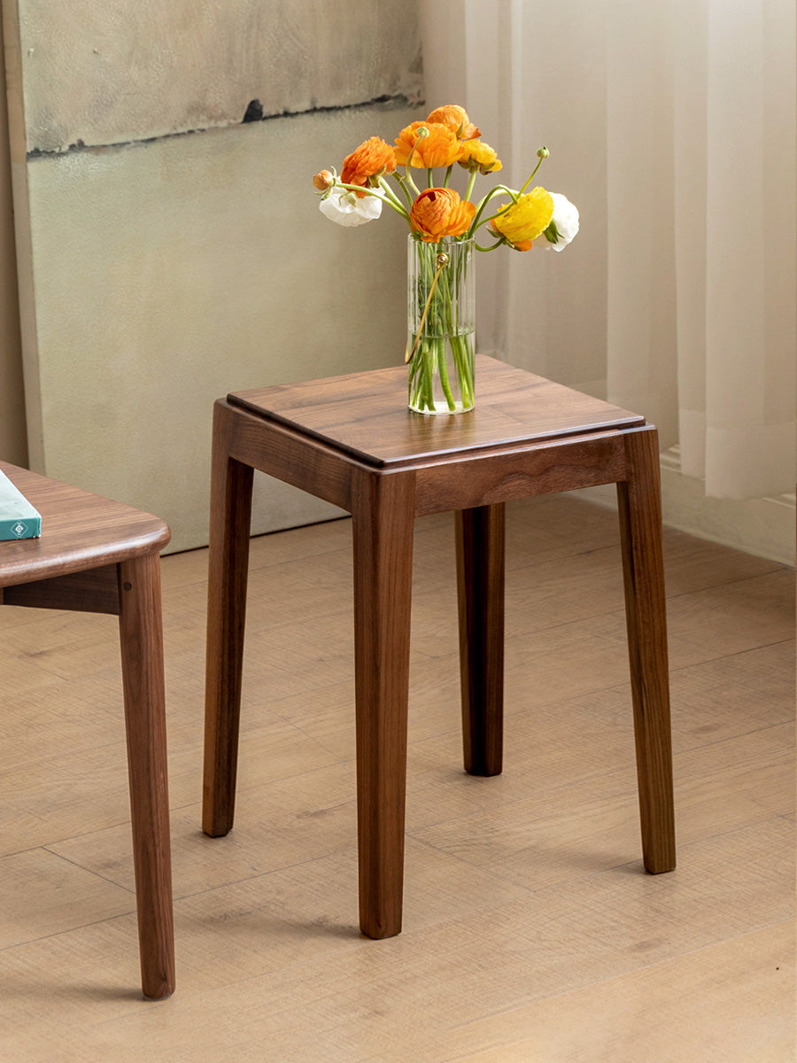 Black Walnut Solid Wood Foldable Modern Stool