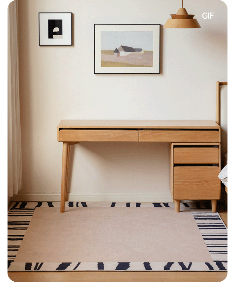 Oak Solid Wood Modern Office Desk