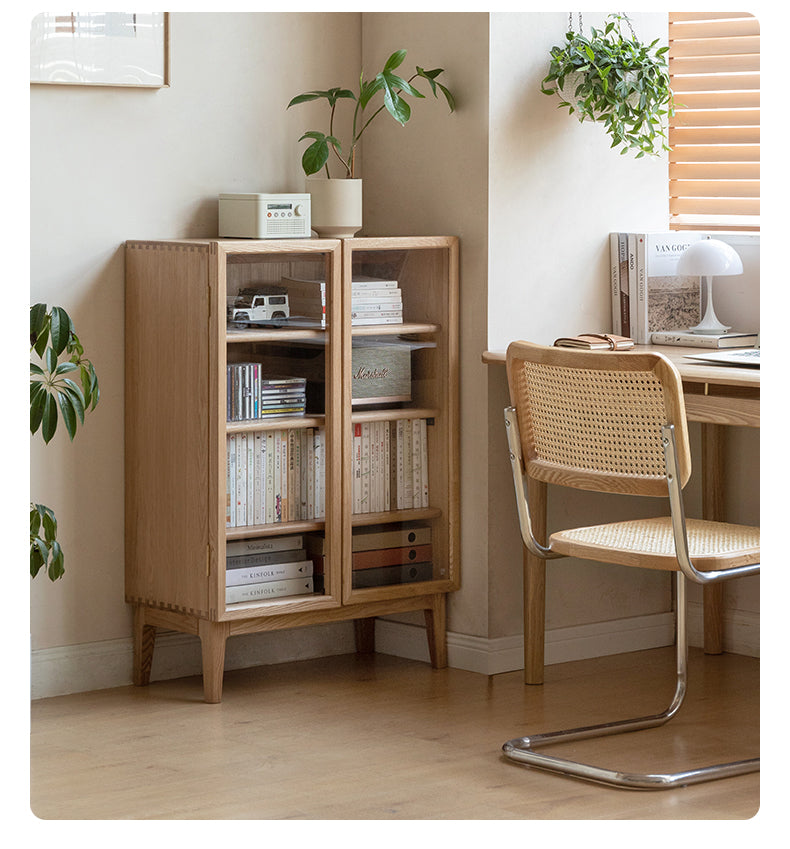 Ash solid wood storage side cabinet