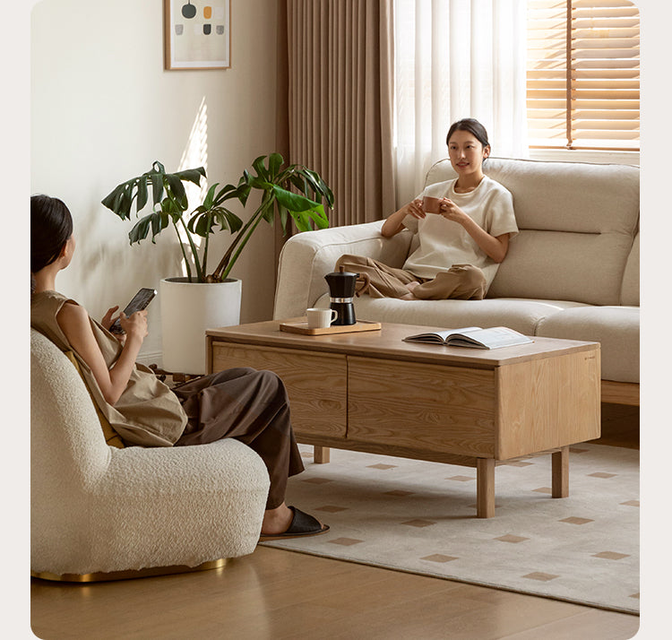 Ash, Oak Solid Wood Solid Wood Coffee Table