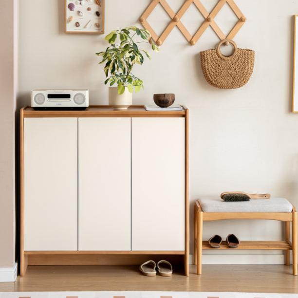 Poplar Solid Wood Shoe Cabinet