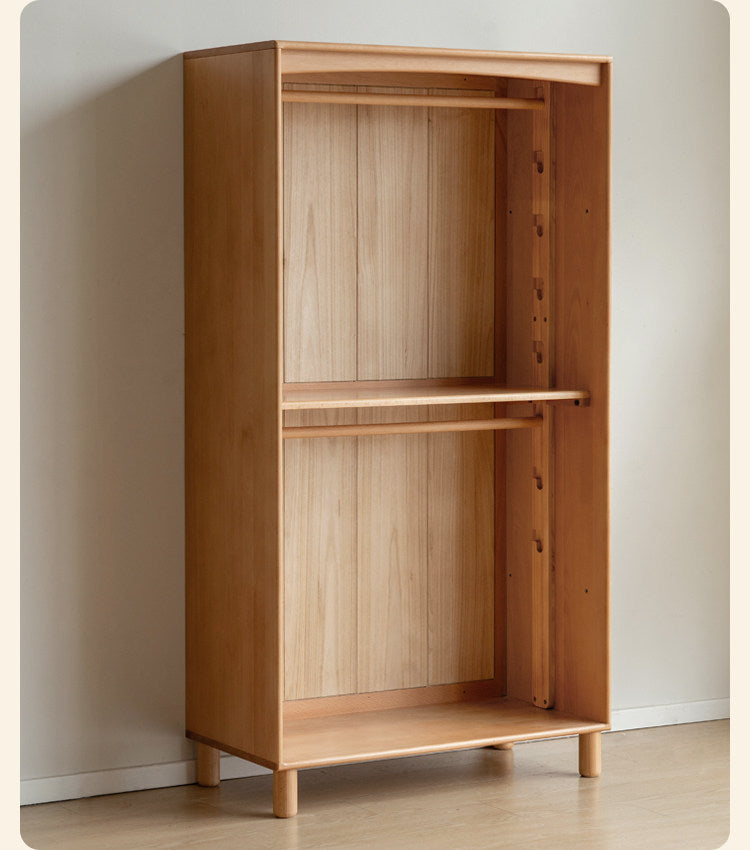 Beech Solid Wood Children's Curtain Wardrobe