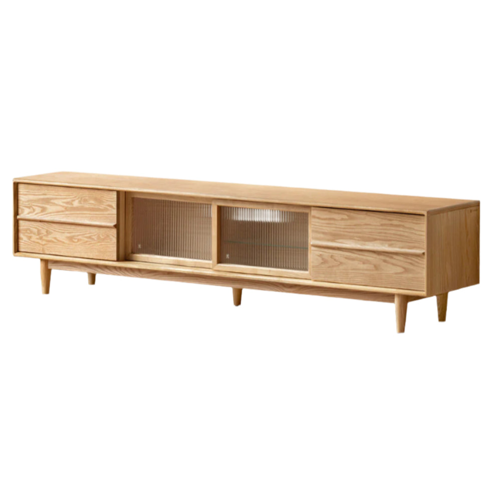 Ash Solid Wood Modern Style TV Stand.
