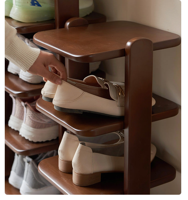 Beech Solid Wood Ultra-Narrow Shoe Cabinet