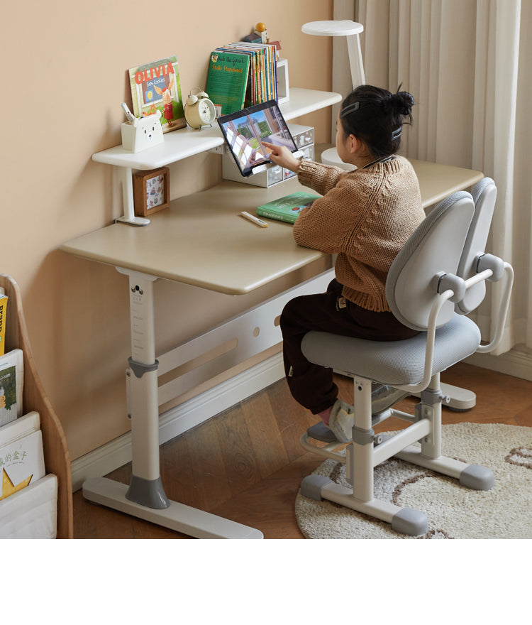 Poplar Solid Wood Study Children's Liftable Desk