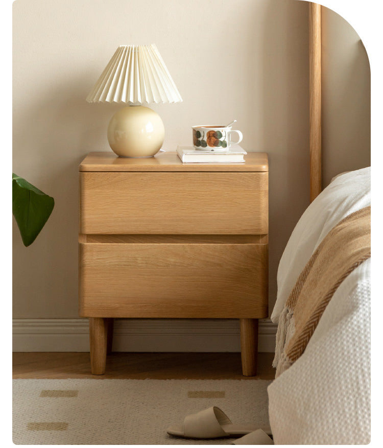 Oak Solid Wood nightstand.