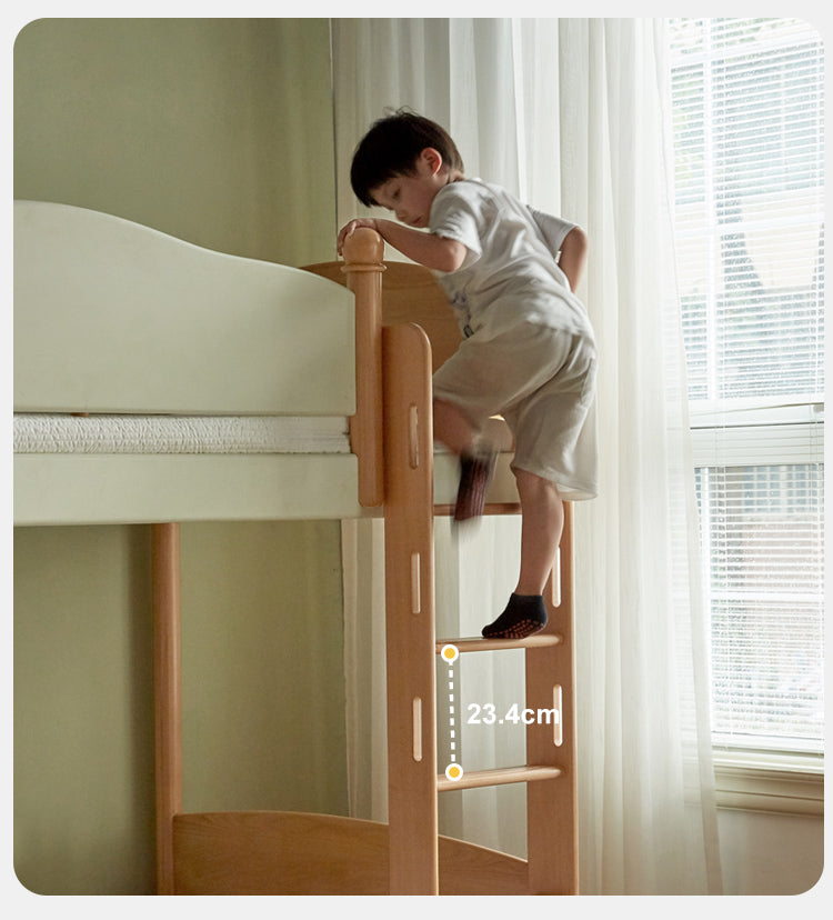 European Beech solid wood children's bunk bed.