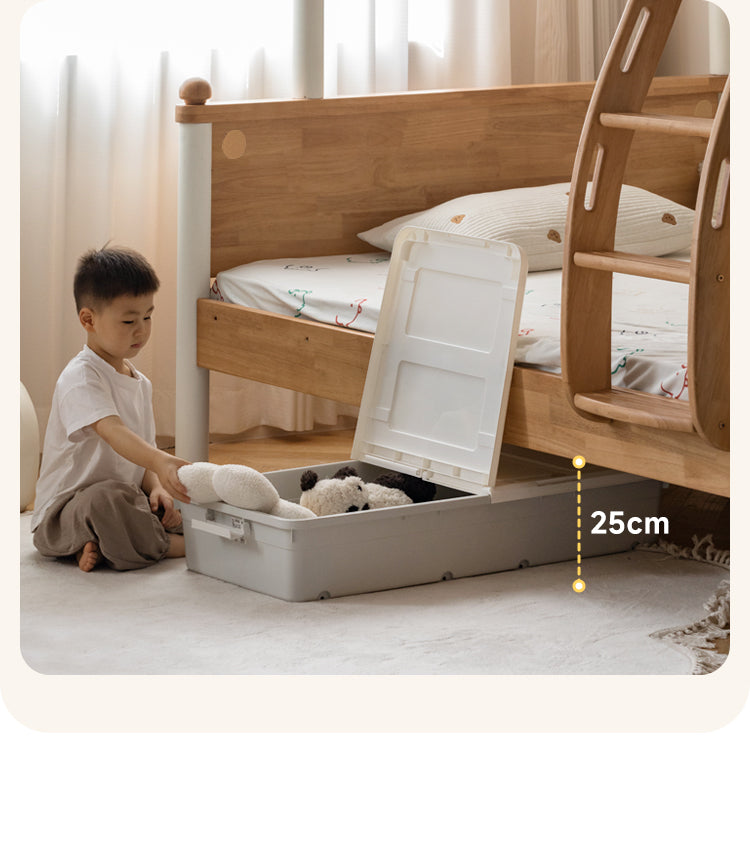 Rubber Solid Wood Children's Bunk Bed