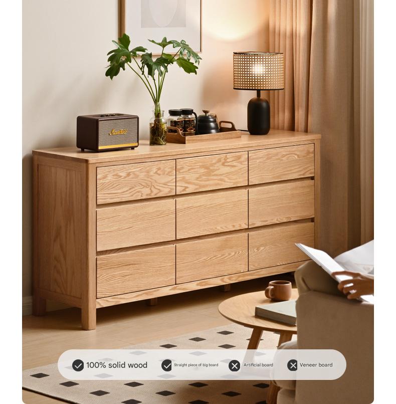 Oak solid wood cabinet  chest of drawers)