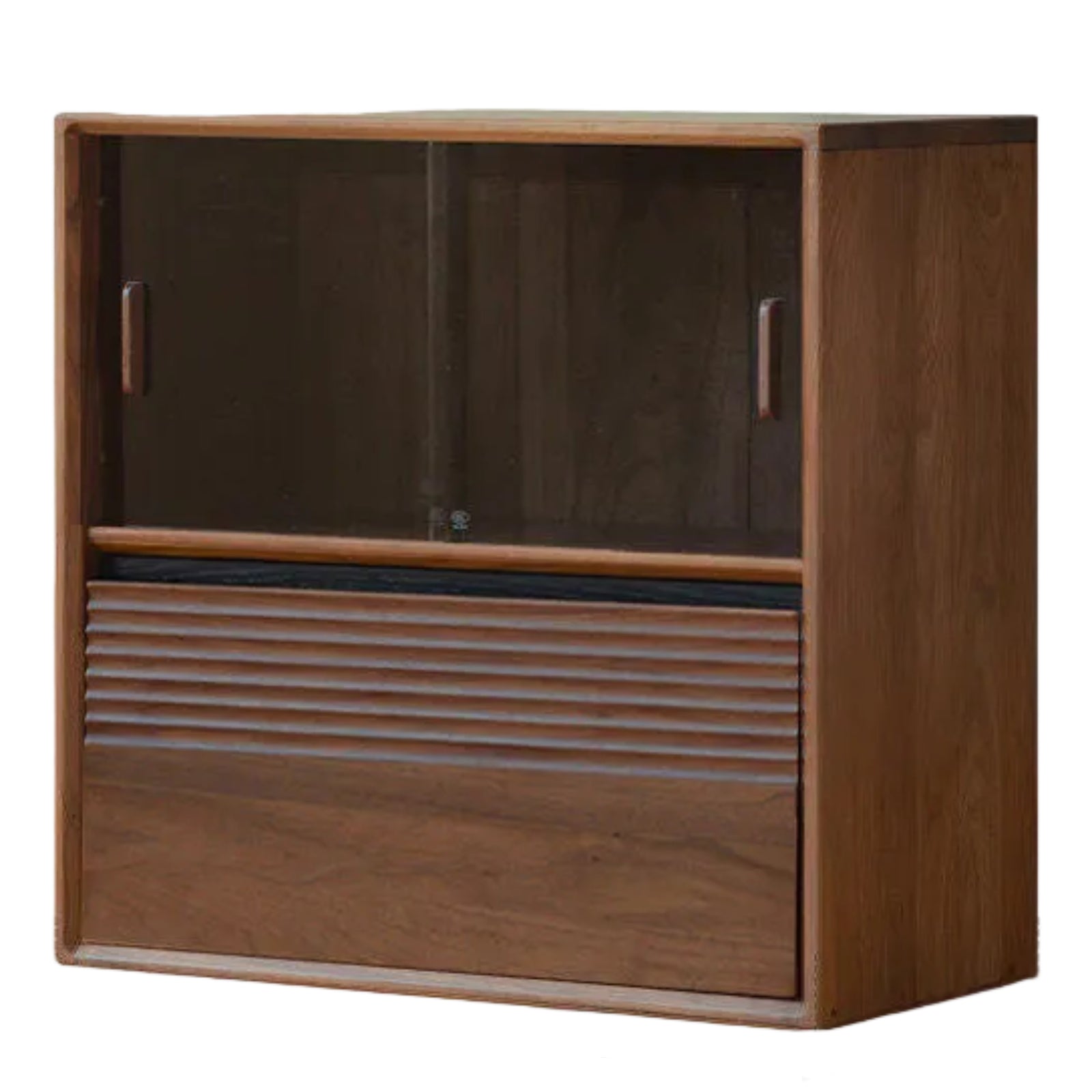 Sandalwood, Oak, Black Walnut, Ash Solid Wood Light Luxury Style Module Bookcase