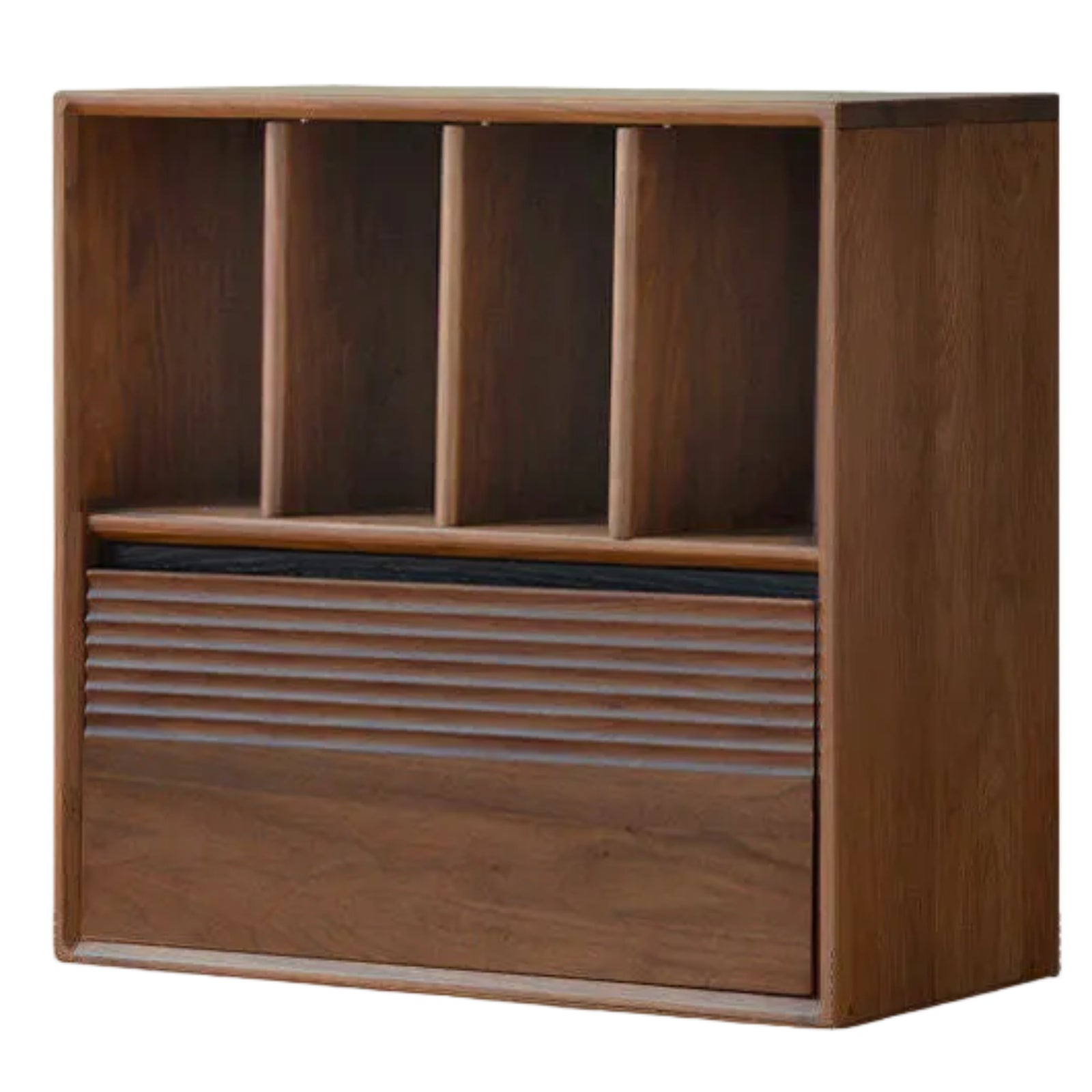 Sandalwood, Oak, Black Walnut, Ash Solid Wood Light Luxury Style Module Bookcase