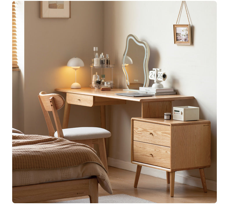 Oak Solid Wood Telescopic Office Desk