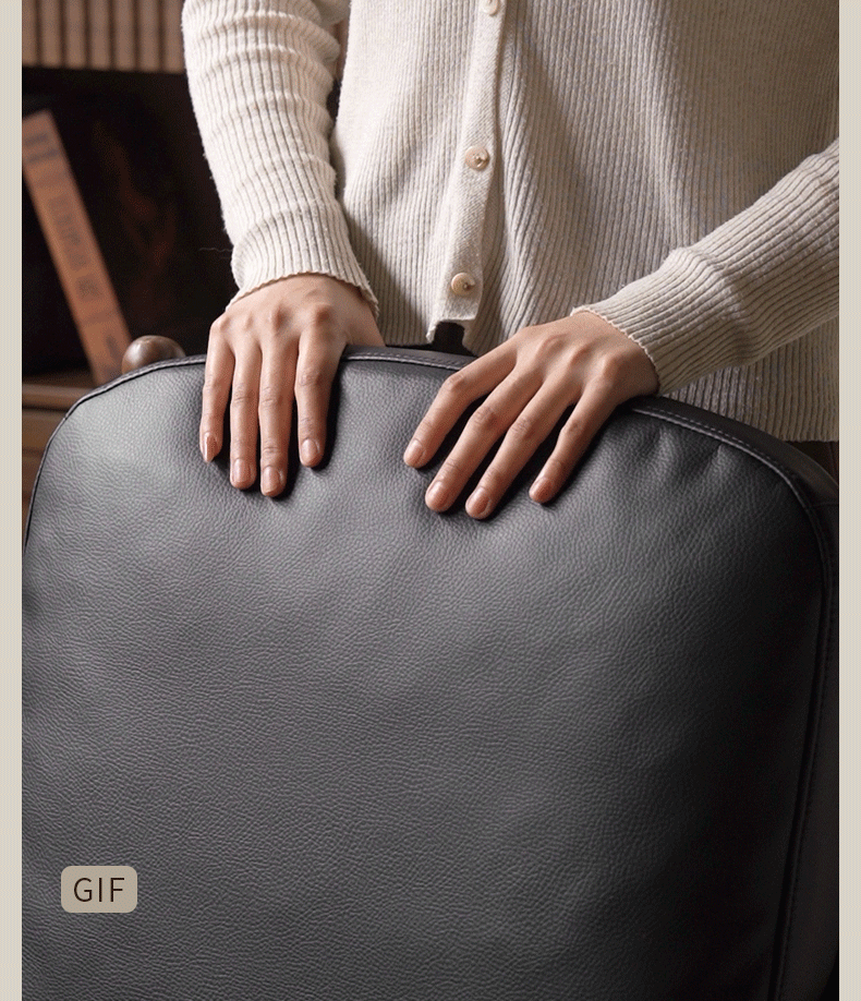 Black Walnut Solid Wood Light Luxury Style Soft Armchair