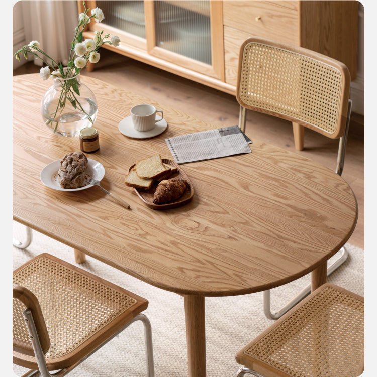Oak Solid wood dining table modern oval "