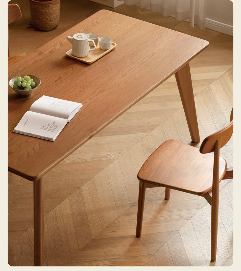 Сherry wood solid wood modern dining table