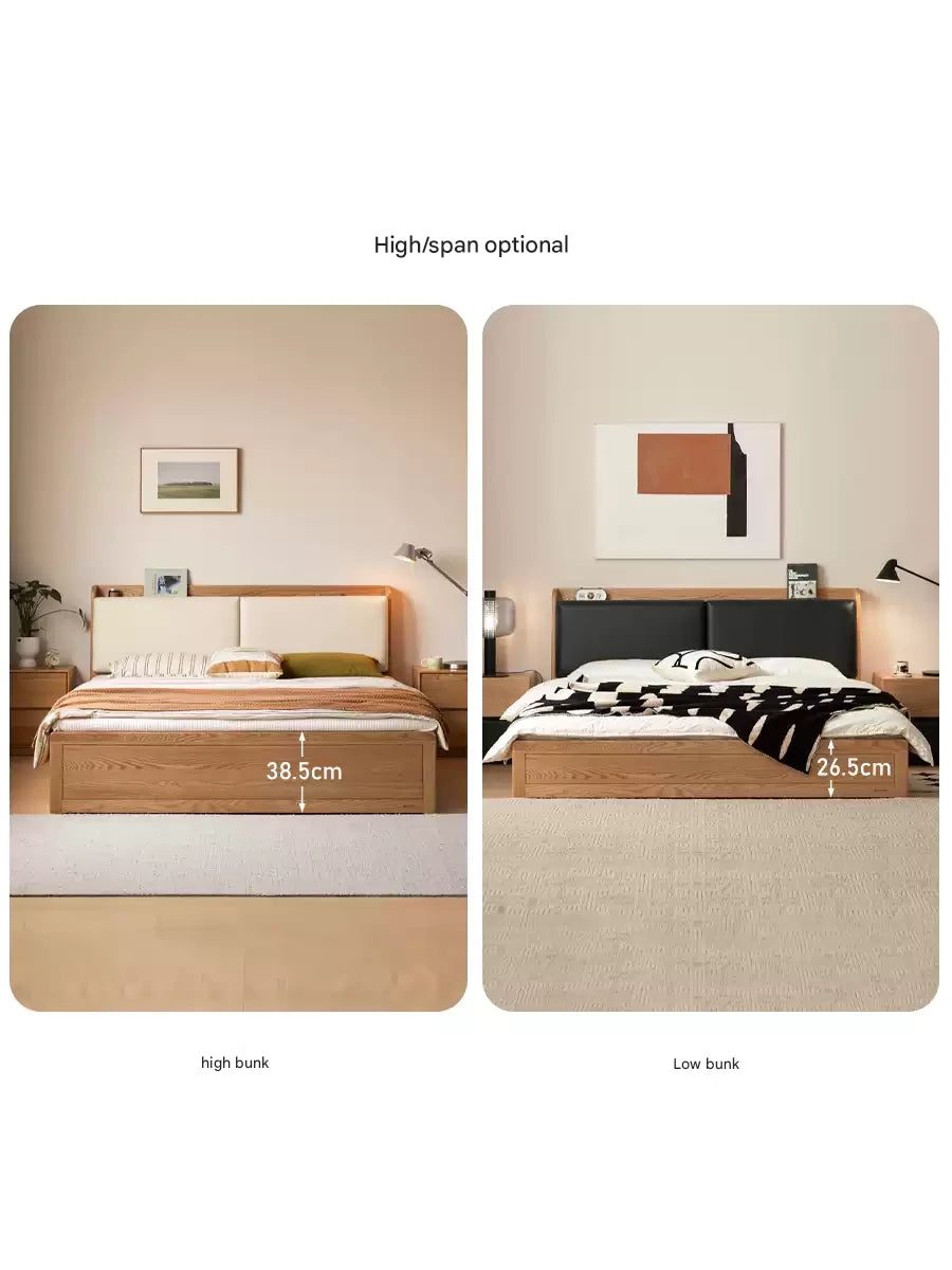 Oak Solid Wood Box Bed Storage Technology Cloth