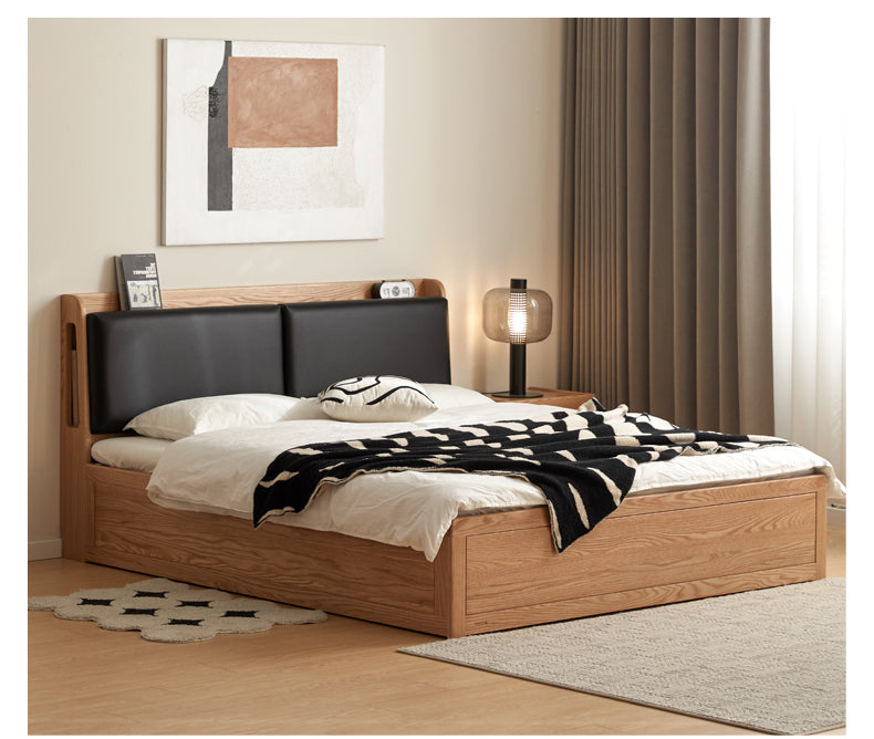 Oak Solid Wood Box Bed Storage Technology Cloth