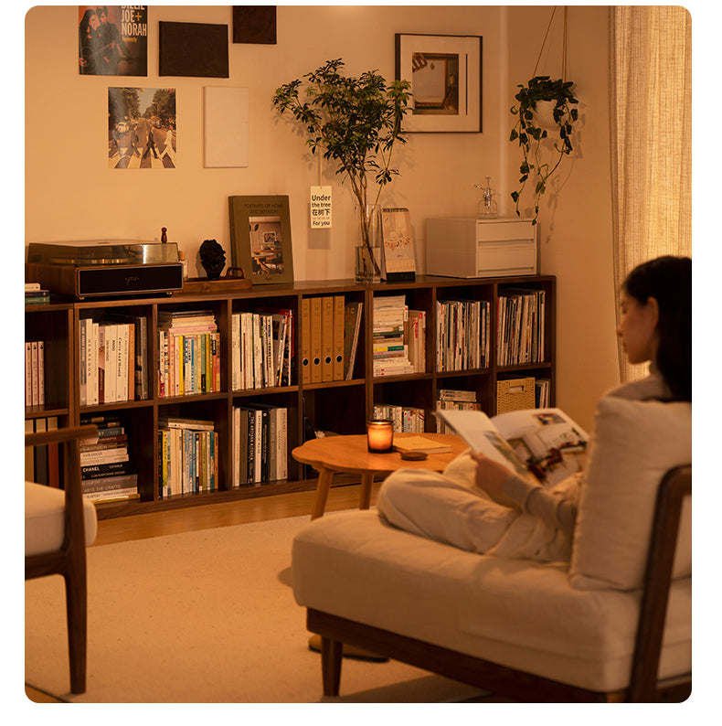 Black walnut, Ash solid wood floor bookcase rack,