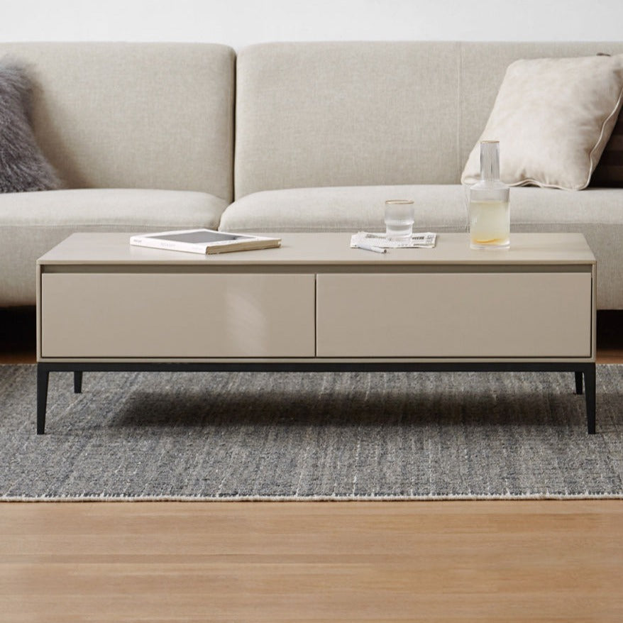 Poplar solid wood coffee table light luxury minimalist "
