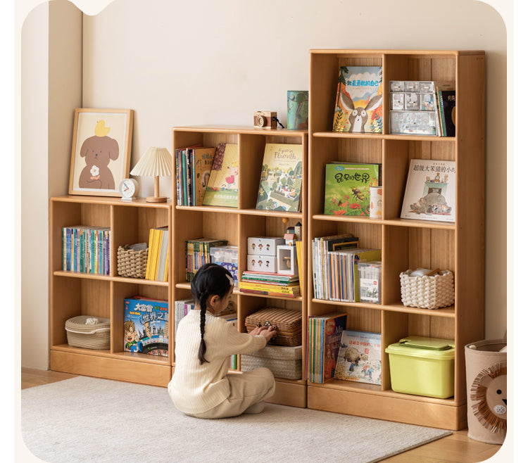 Beech solid wood children's bookcase